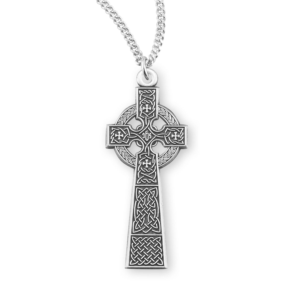 Sterling Silver Irish Celtic cross Pendant | .925 Silver