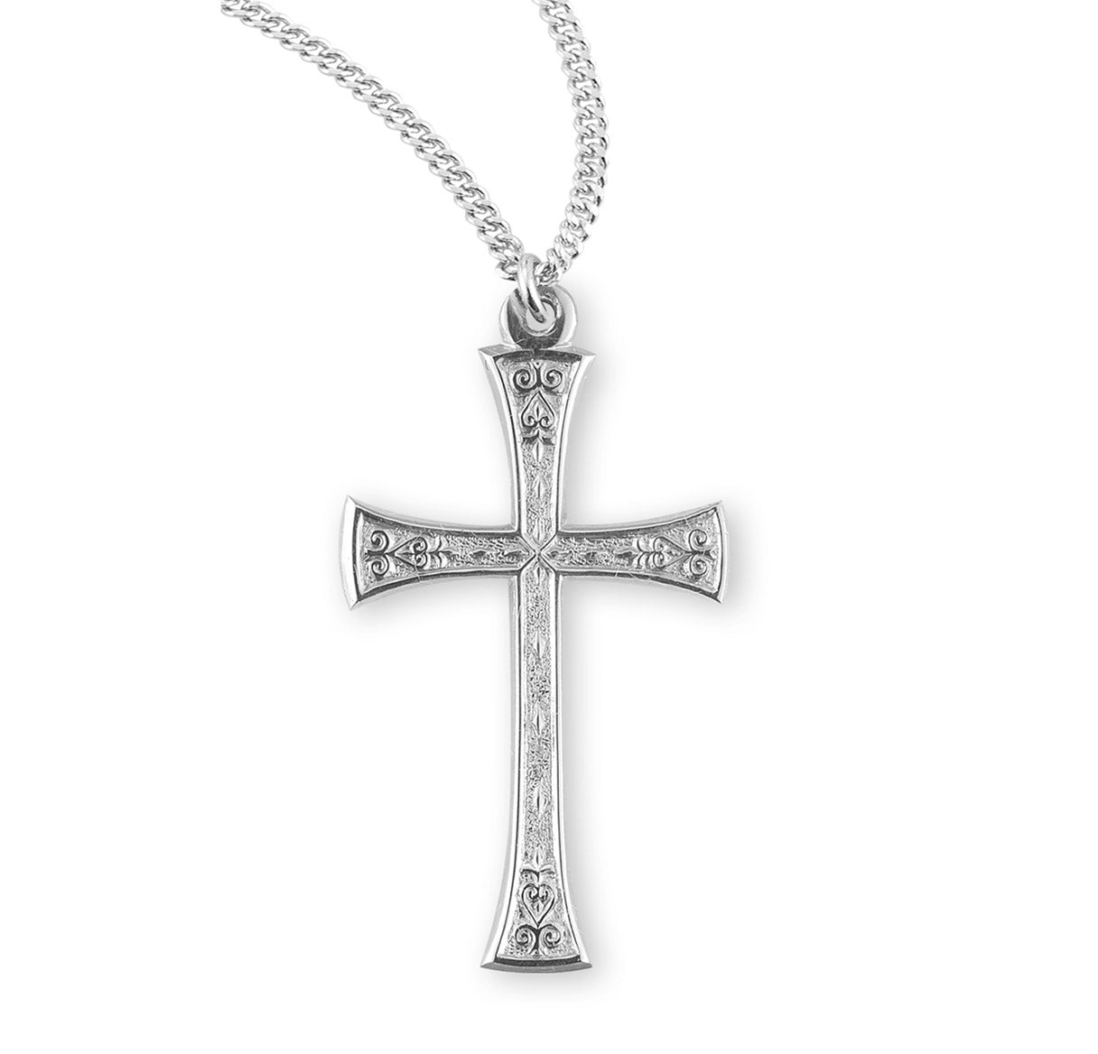 Sterling Silver Detailed Cross