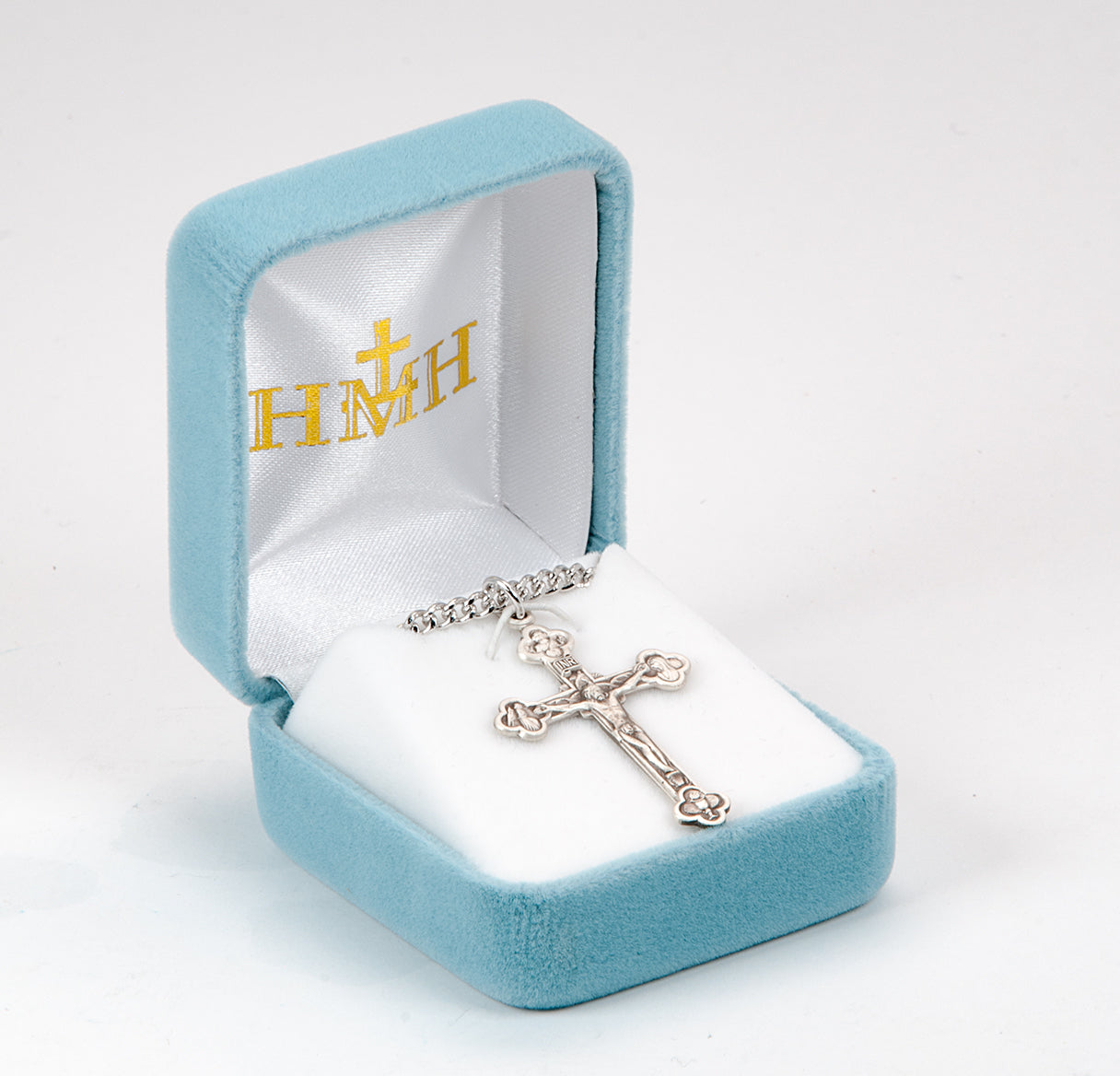 Budded Sterling Silver Crucifix