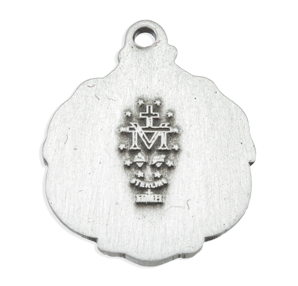 Sterling Silver Miraculous Medal Pendant with Chain