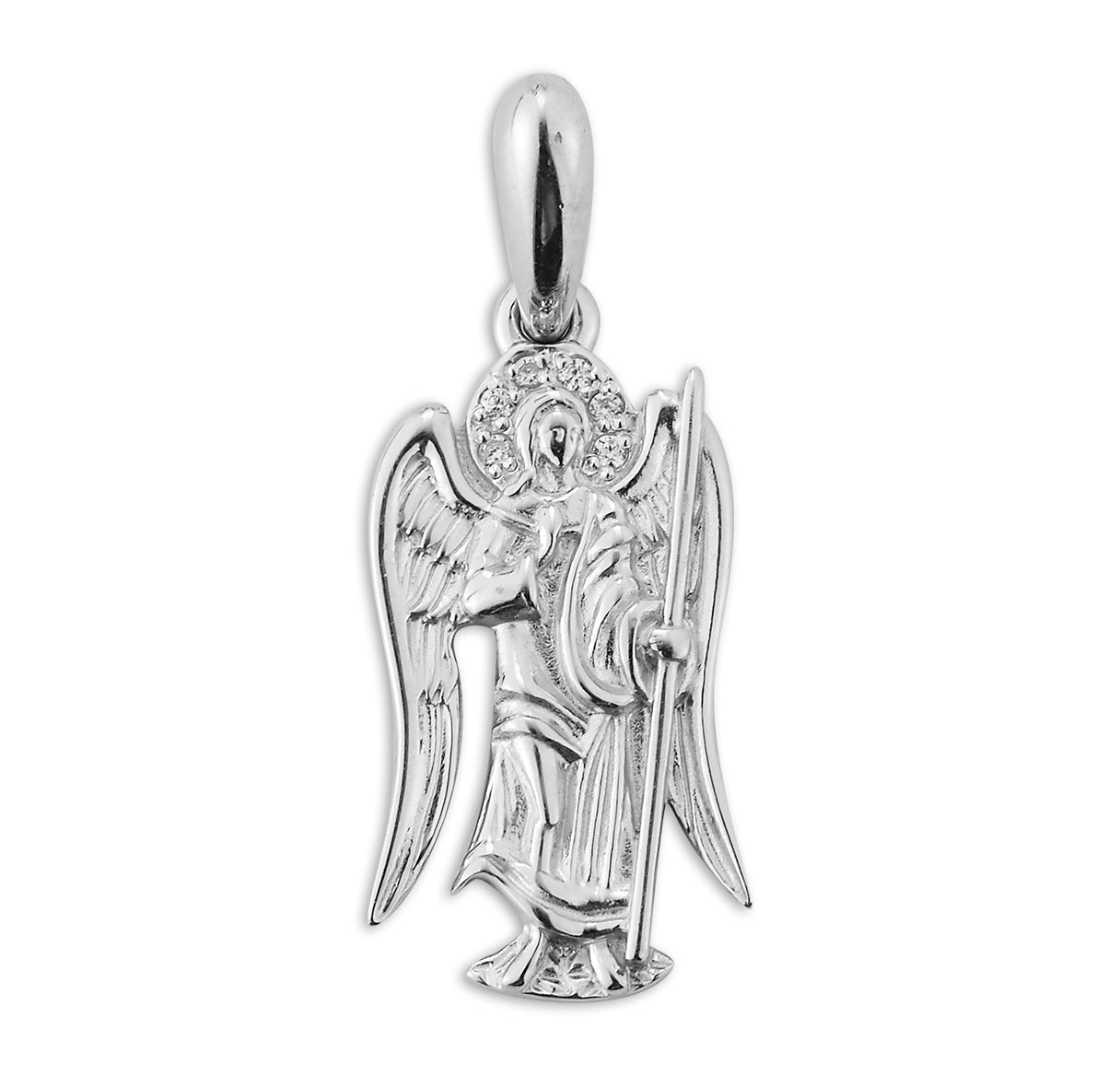 Sterling Silver St. Michael Angel Pendant