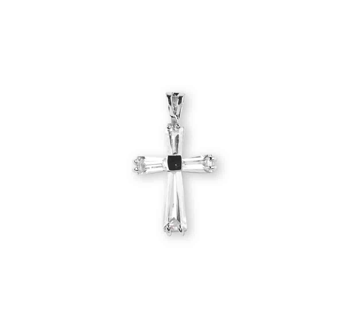 Crystal Cubic Zirconia "CZ" Cross Pendant