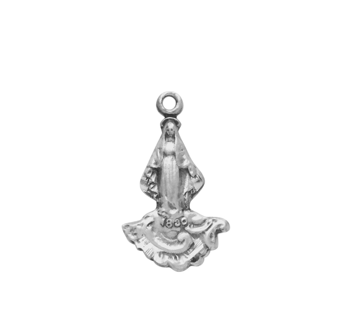 Our Lady of Grace Sterling Silver Medal Pendant with Chain