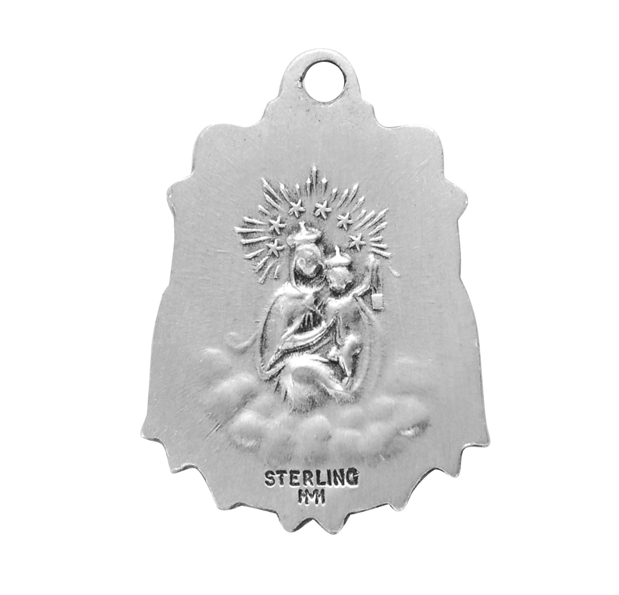 Saint Therese of Lisieux Sterling Silver Medal Pendant with Chain