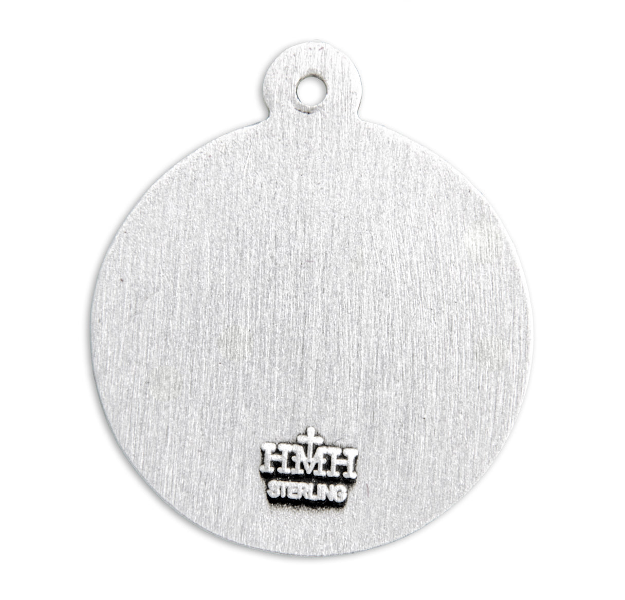 Our Lady of Guadalupe Round Sterling Silver Medal Pendant with Chain