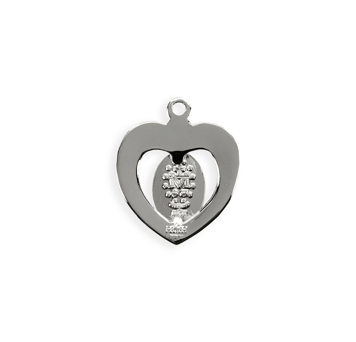 Sterling Silver Oval Two-Tone Miraculous Medal Pendant with Chain