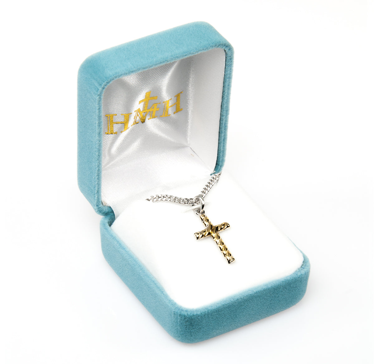 Two Tone Sterling Silver Cross
