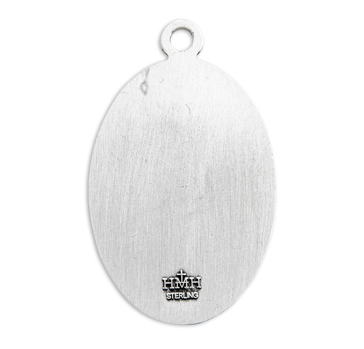 Patron Saint Nicholas Oval Sterling Silver Medal Pendant with Chain