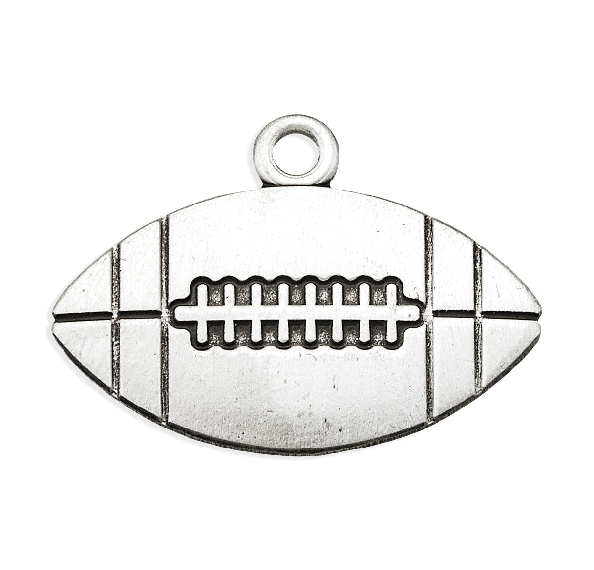 Saint Christopher Sterling Silver Football Athlete Medal Pendant with Chain