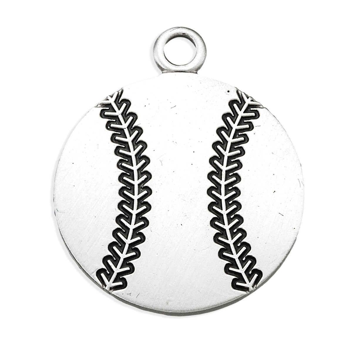 Lord Jesus Christ Sterling Silver Baseball Athlete Medal Pendant with Chain