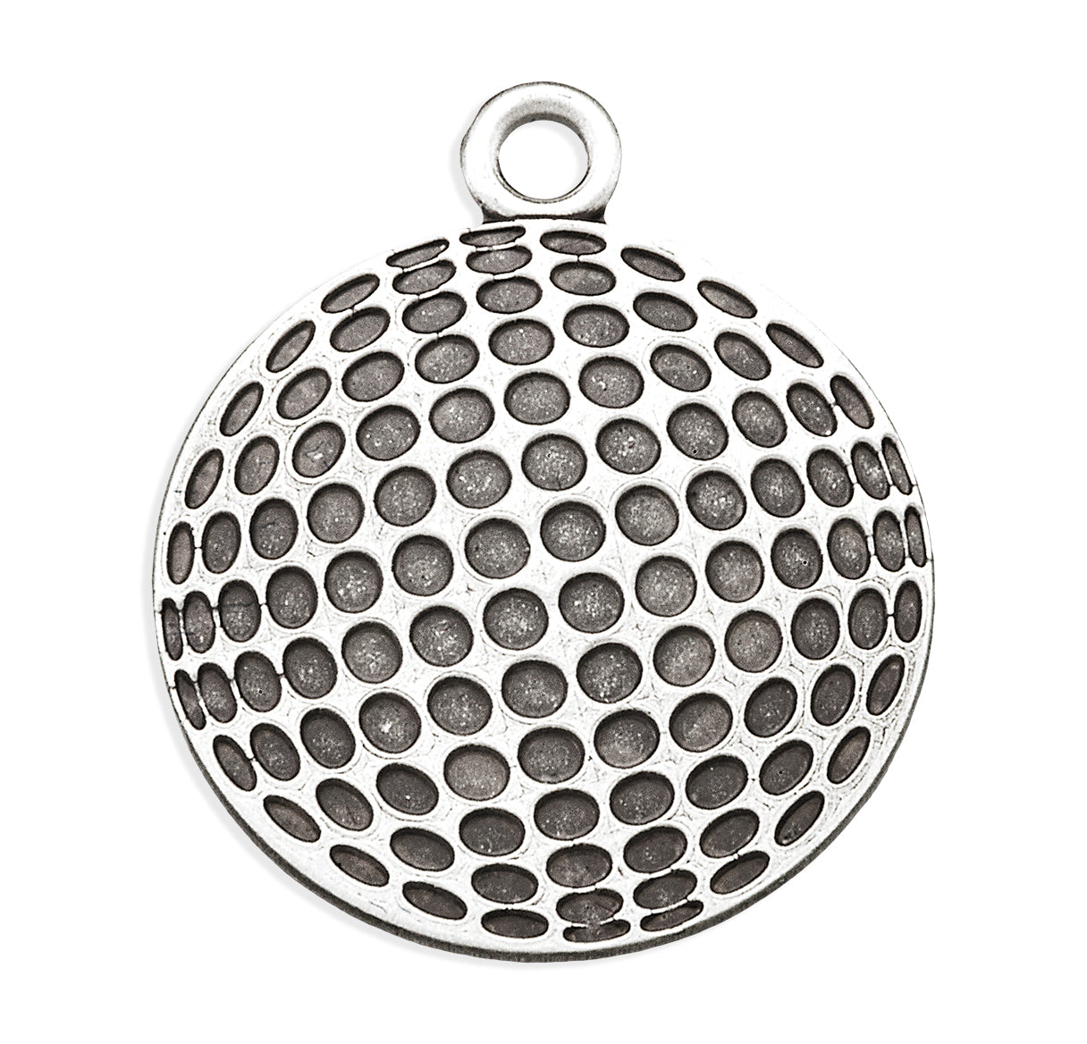 Lord Jesus Christ Sterling Silver Golf Athlete Medal Pendant with Chain