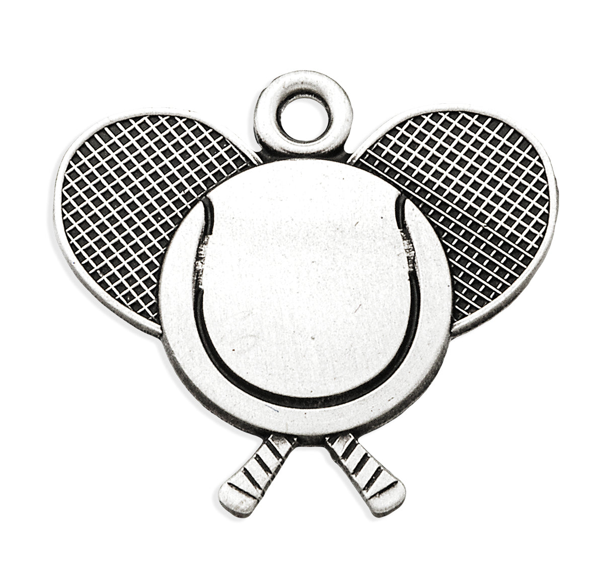 Lord Jesus Christ Sterling Silver Tennis Athlete Medal Pendant with Chain