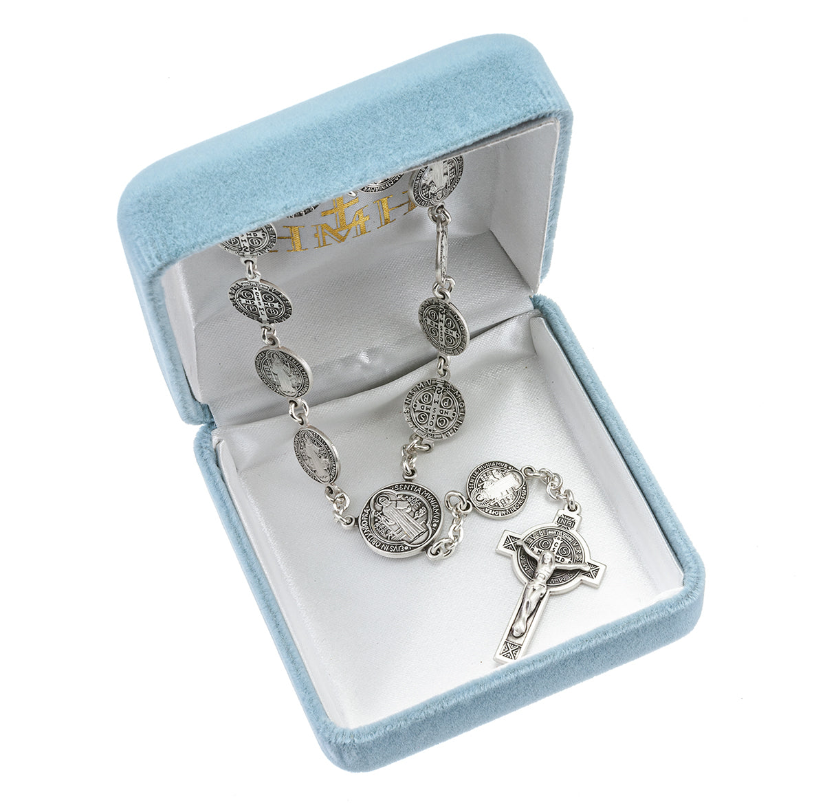 Single Decade Saint Benedict Sterling Silver One Decade Rosary