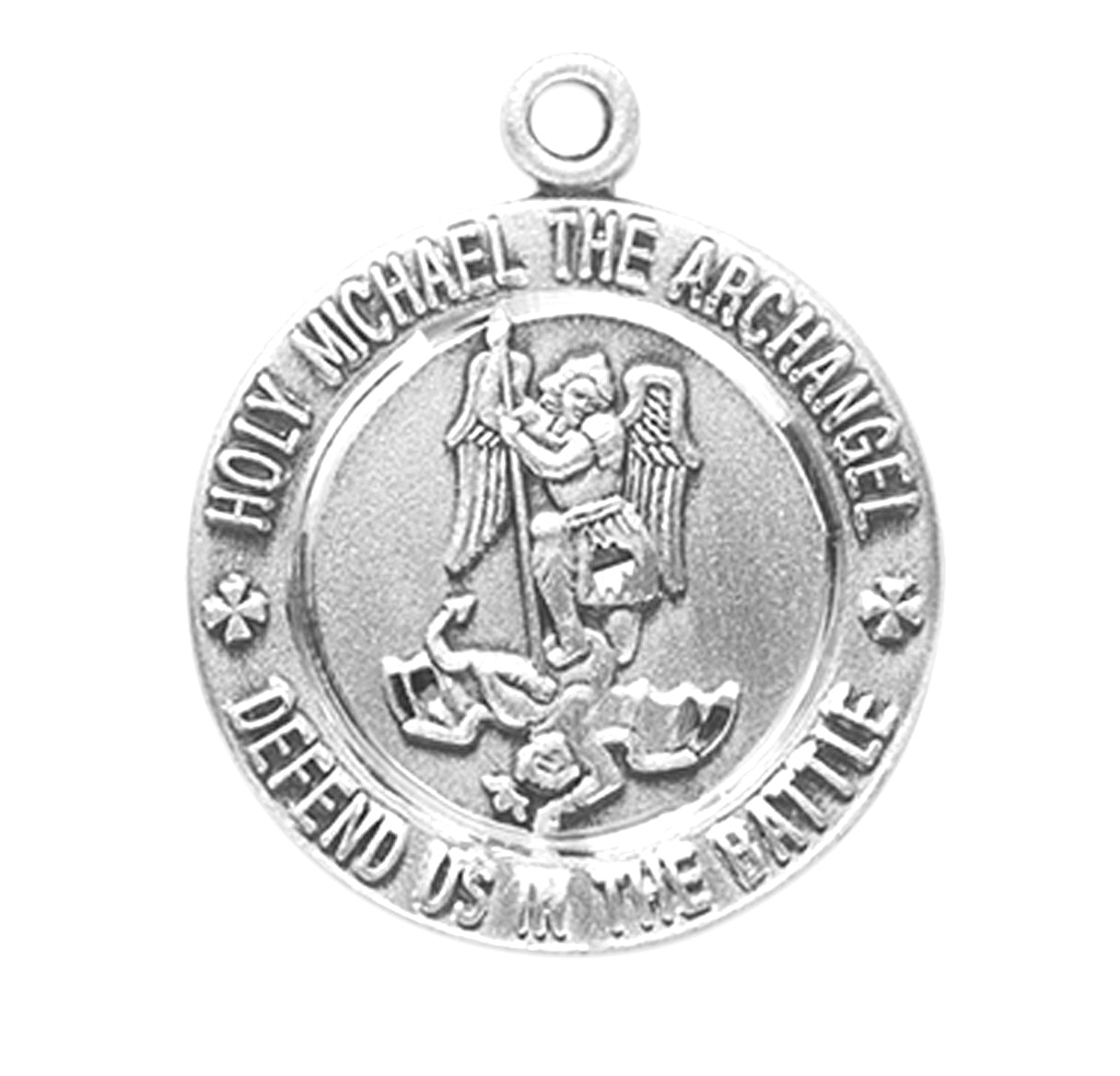 Sterling Silver Navy Medal with St. Michael on Reverse Side