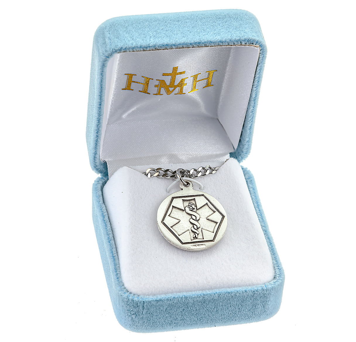 Saint Michael Sterling Silver EMT Medal Pendant with Chain