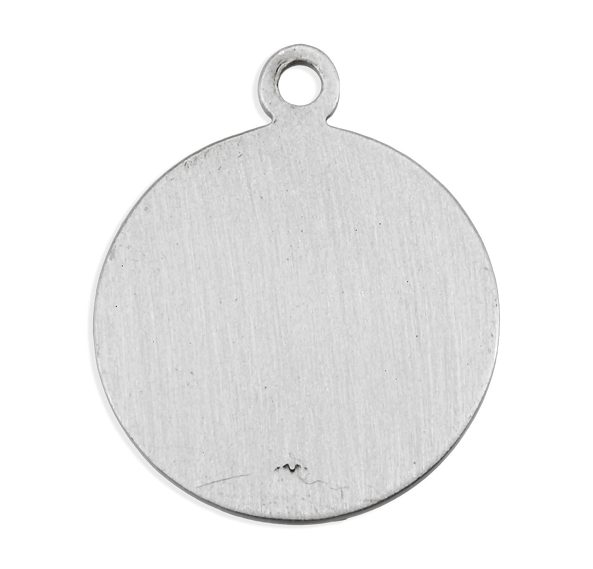 Patron Saint Christina Round Sterling Silver Medal Pendant with Chain