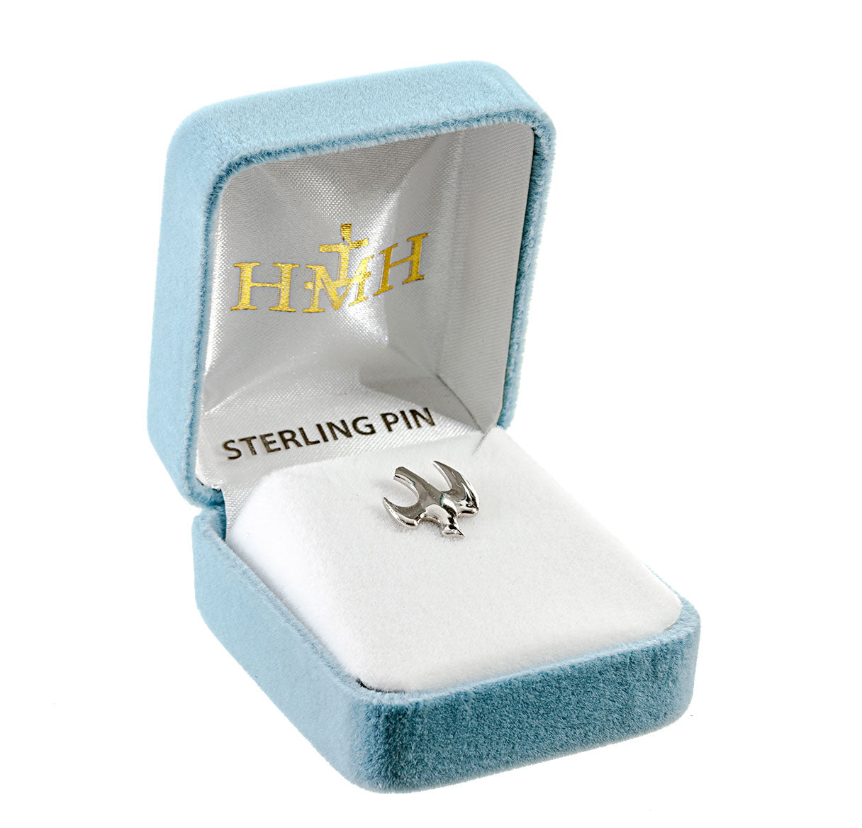 Holy Spirit High Polished Sterling Silver Lapel Pin