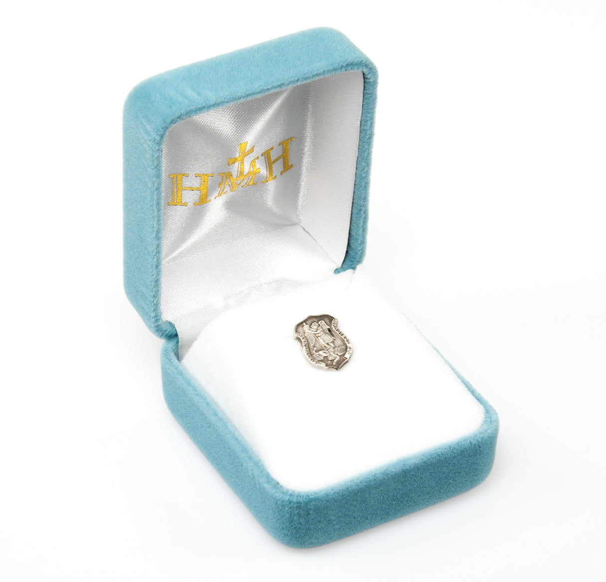 Sterling St. Michael "Police Badge" Lapel Pin