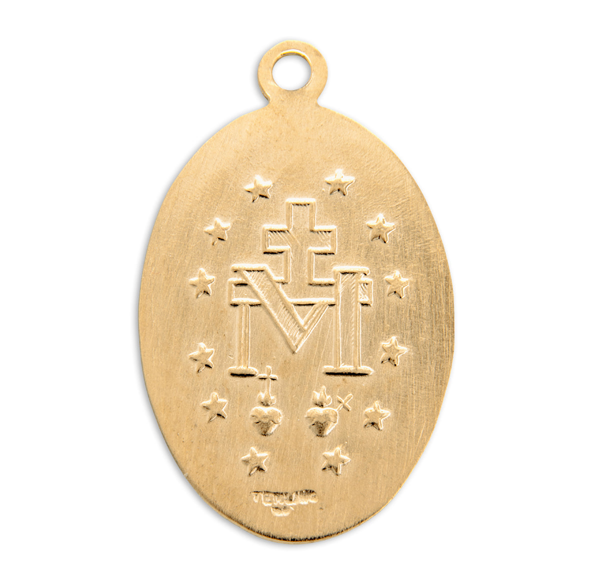 Gold Over Sterling Silver Miraculous Medal Necklace | 16kt Gold Plated .925 Silver