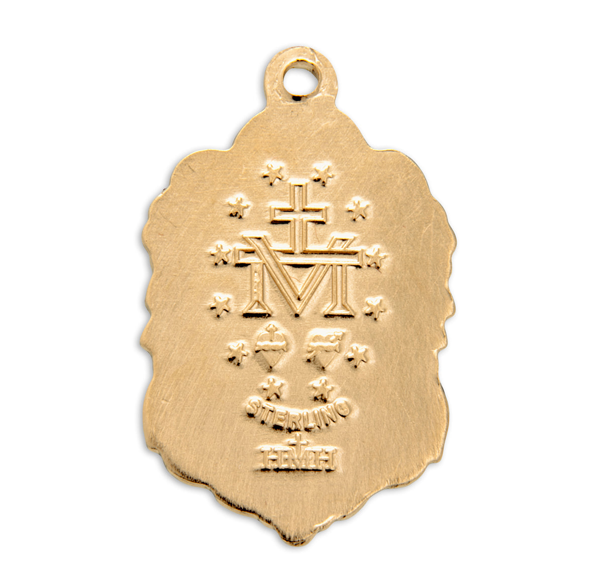 Gold Over Sterling Silver Miraculous Medal Necklace | 16kt Gold Plated .925 Silver