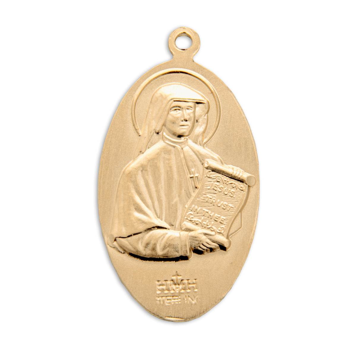 Gold Over Sterling Silver DiVine Mercy Medal Necklace | 16kt Gold Plated .925 Silver