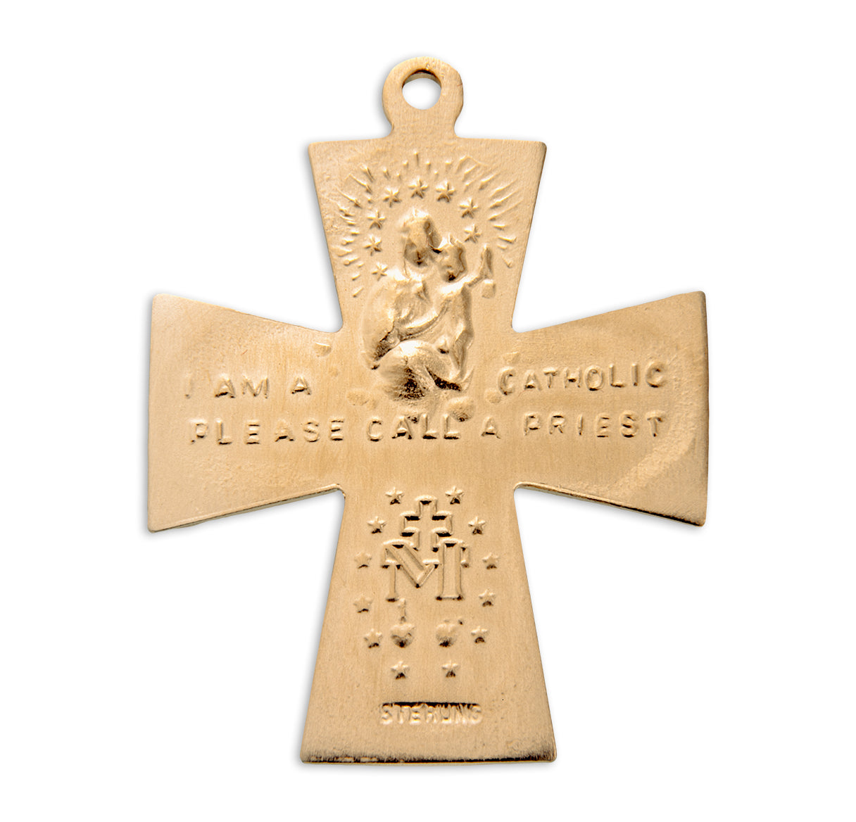 Gold Over Sterling Silver Four-Way Medal Necklace | 16kt Gold Plated .925 Silver