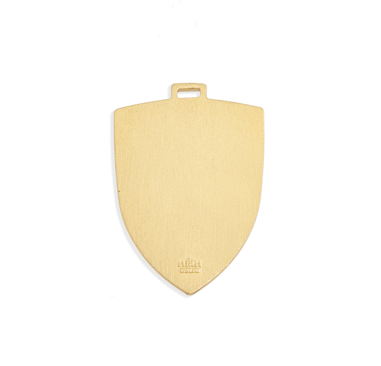 Gold Over Sterling Silver St. Michael Shield Medal Necklace | 16kt Gold Plated .925 Silver