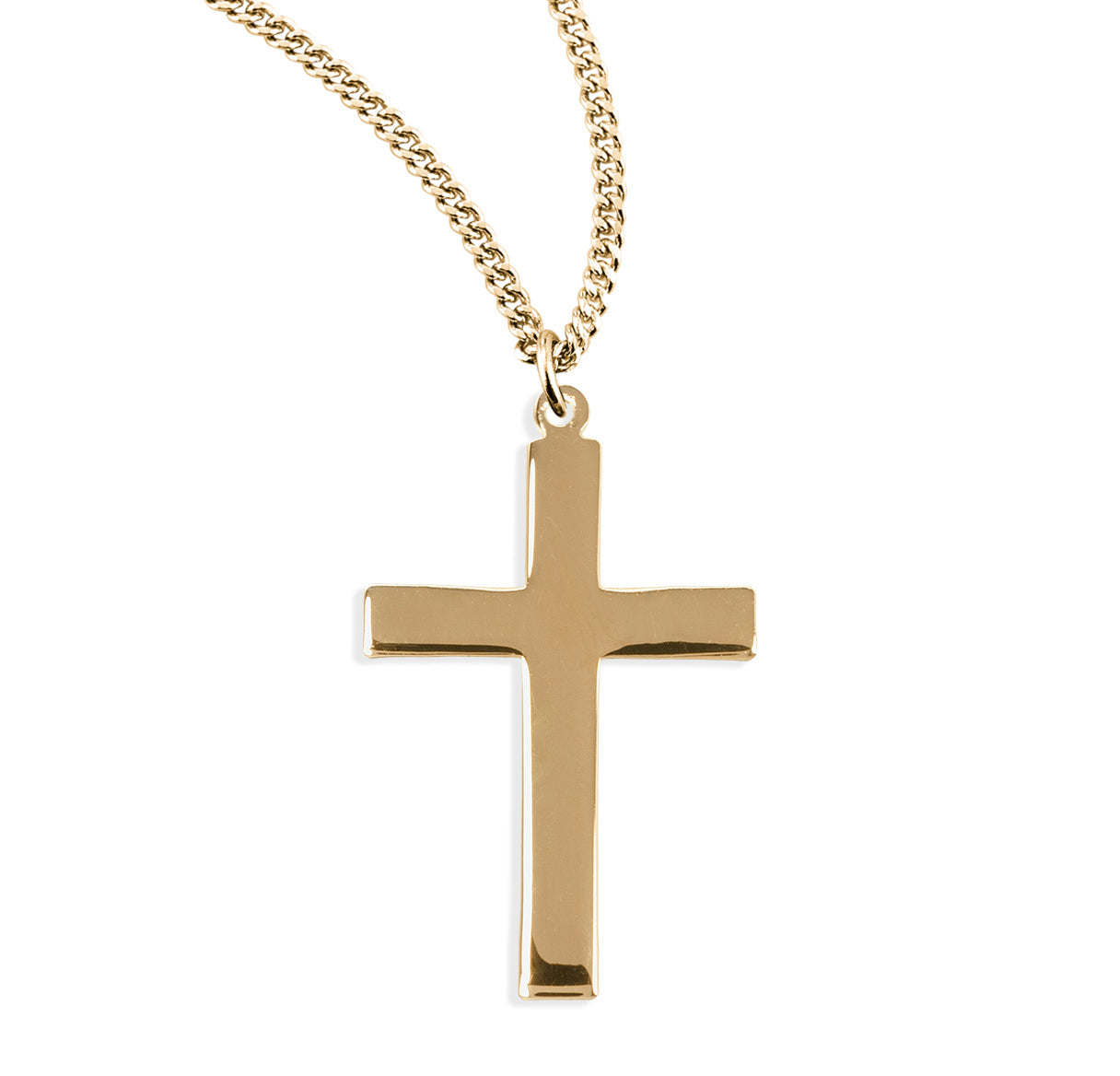 Gold Over Sterling Silver Cross Necklace | 16kt Gold Plated .925 Silver