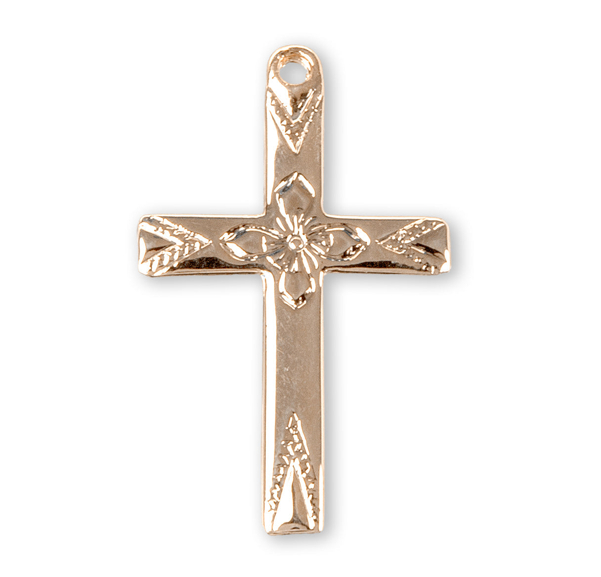 Gold Over Sterling Silver Cross Necklace | 16kt Gold Plated .925 Silver