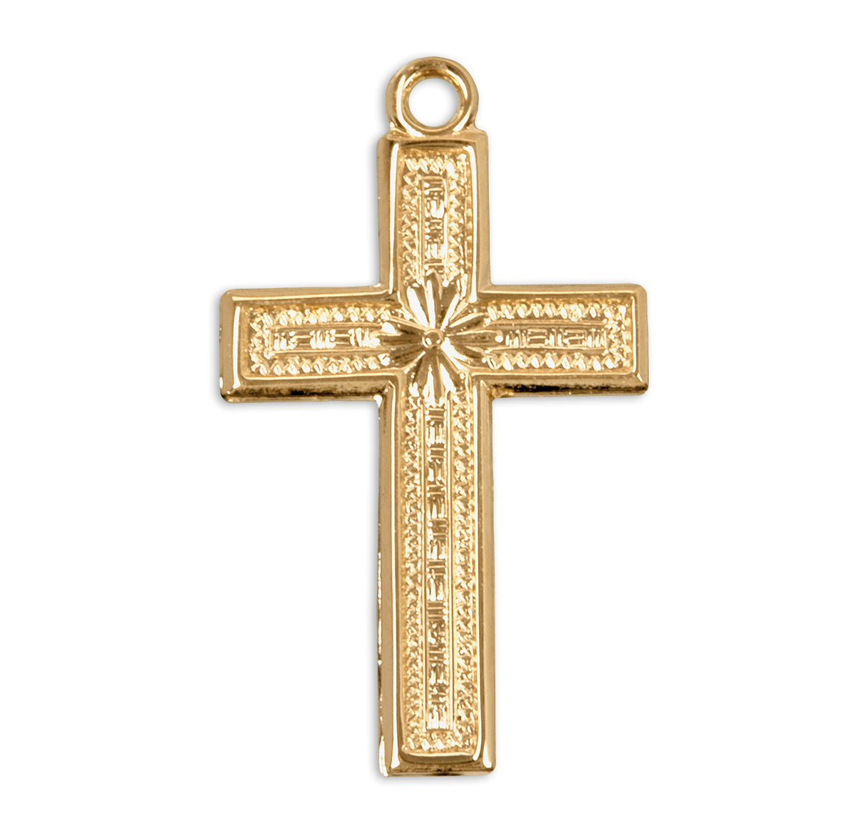 Gold Over Sterling Silver Cross Necklace | 16kt Gold Plated .925 Silver