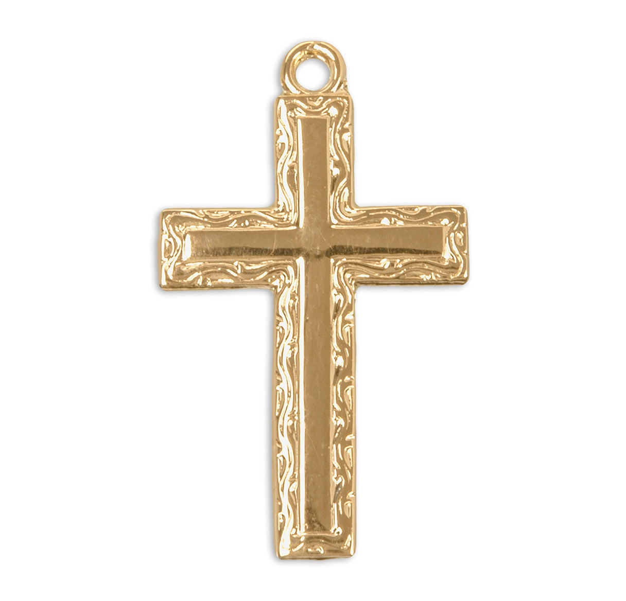 Gold Over Sterling Silver Cross Necklace | 16kt Gold Plated .925 Silver