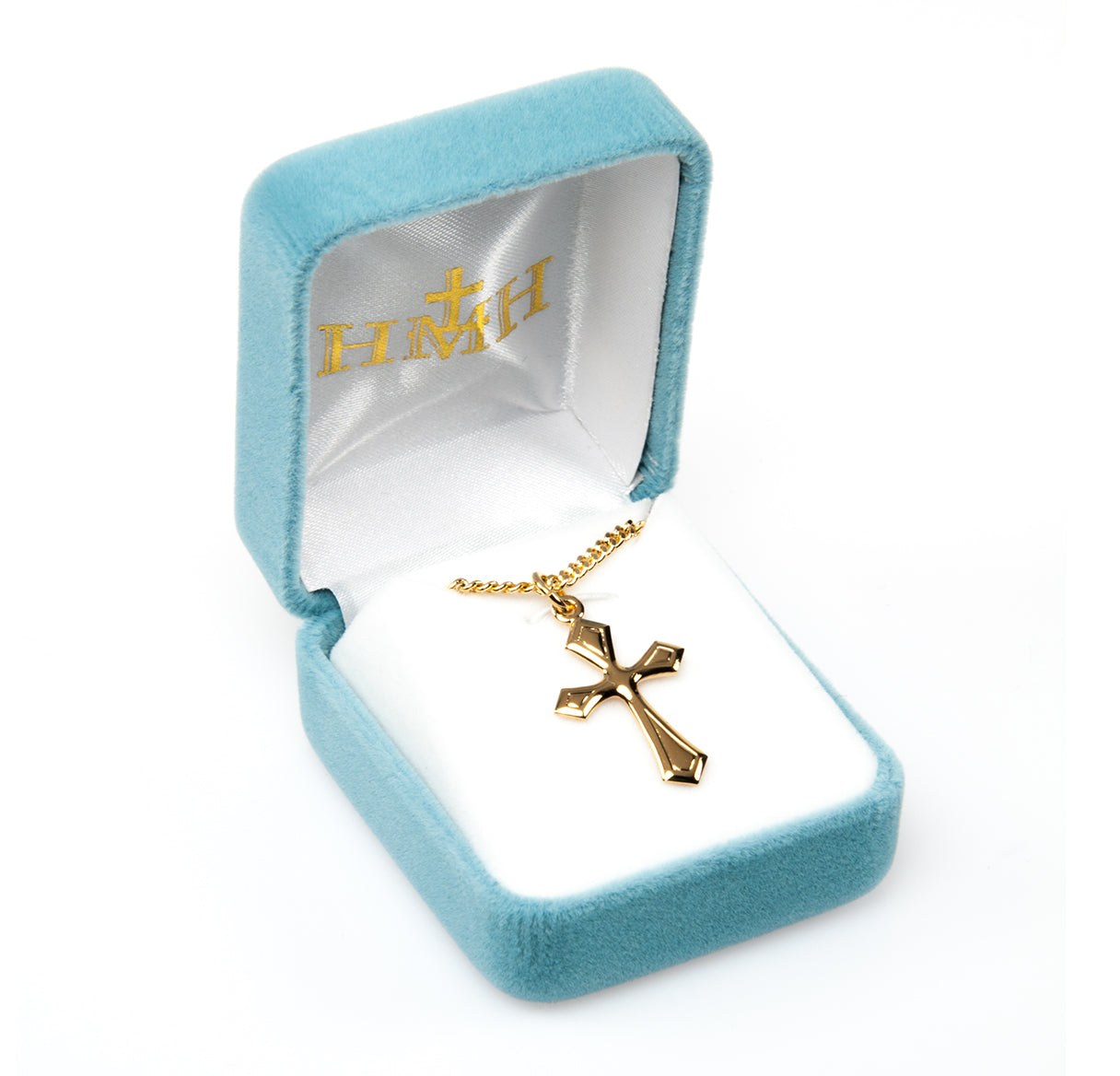 Gold Over Sterling Silver Cross Necklace | 16kt Gold Plated .925 Silver