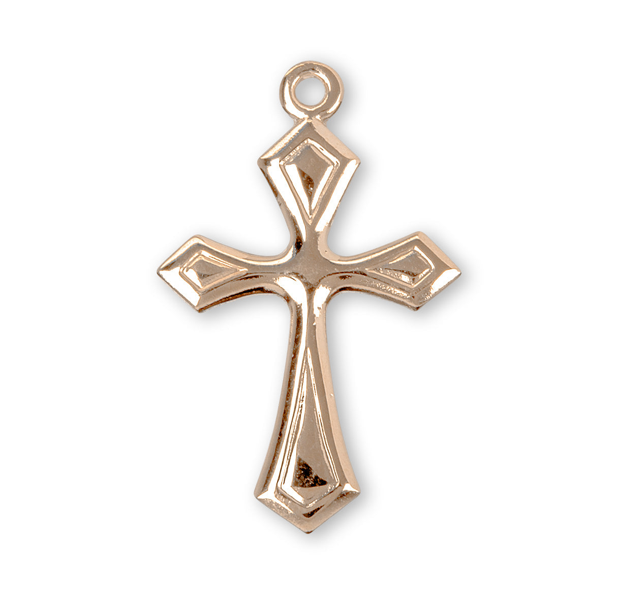Gold Over Sterling Silver Cross Necklace | 16kt Gold Plated .925 Silver