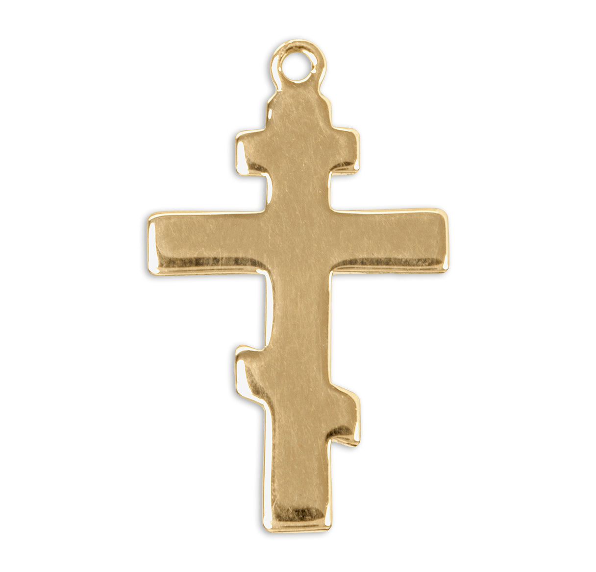 Gold Over Sterling Silver Byzantine Cross Necklace | 16kt Gold Plated .925 Silver
