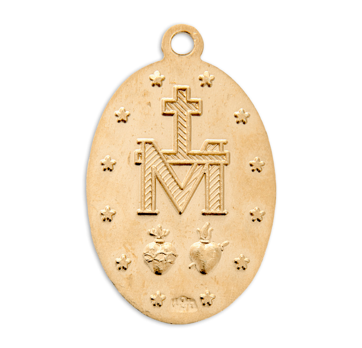 Gold Over Sterling Silver Miraculous Medal Necklace | 16kt Gold Plated .925 Silver
