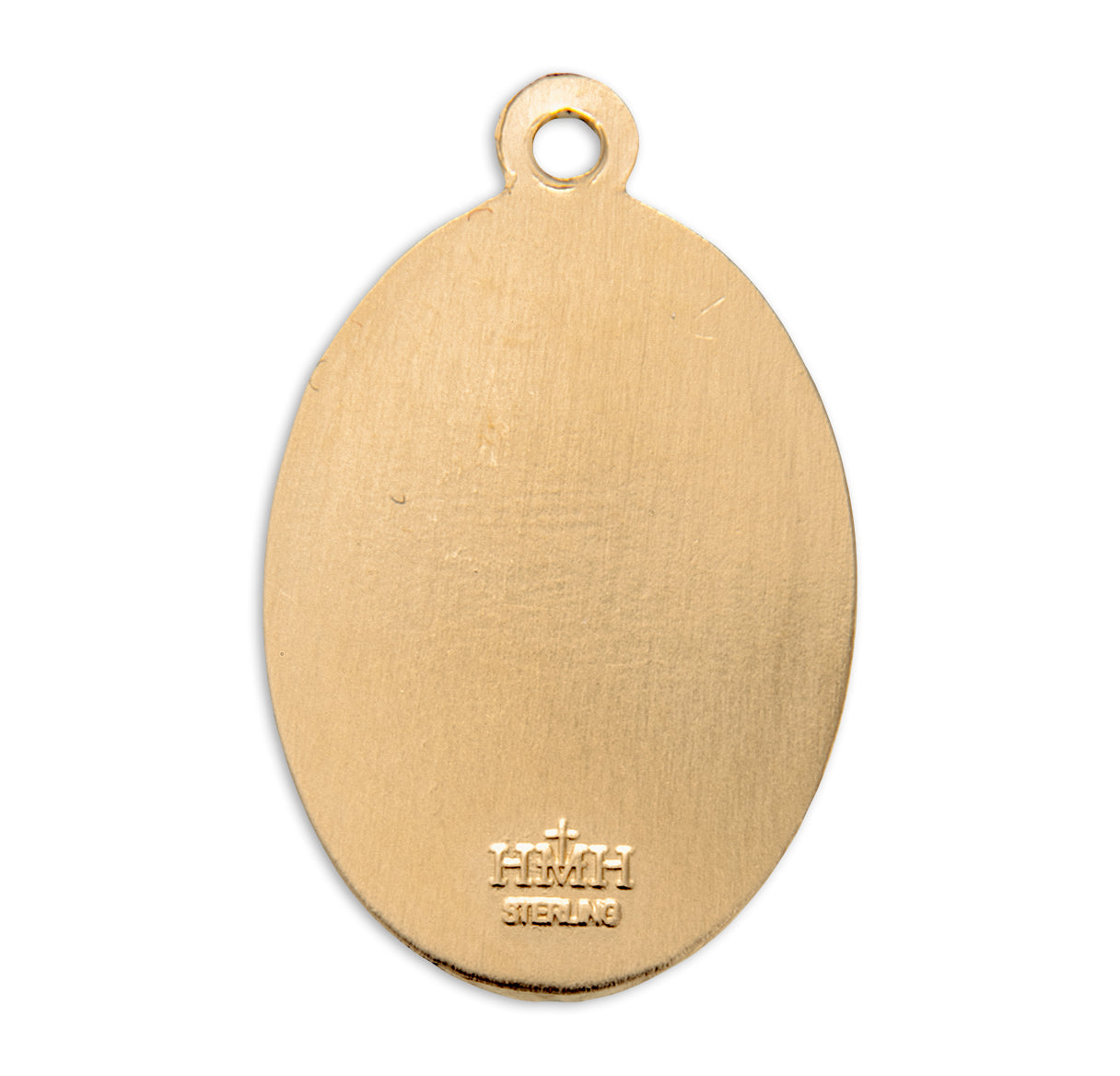 Our Lady of Guadalupe Oval Gold Over Sterling Silver Medal Necklace | 16kt Gold Plated .925 Silver