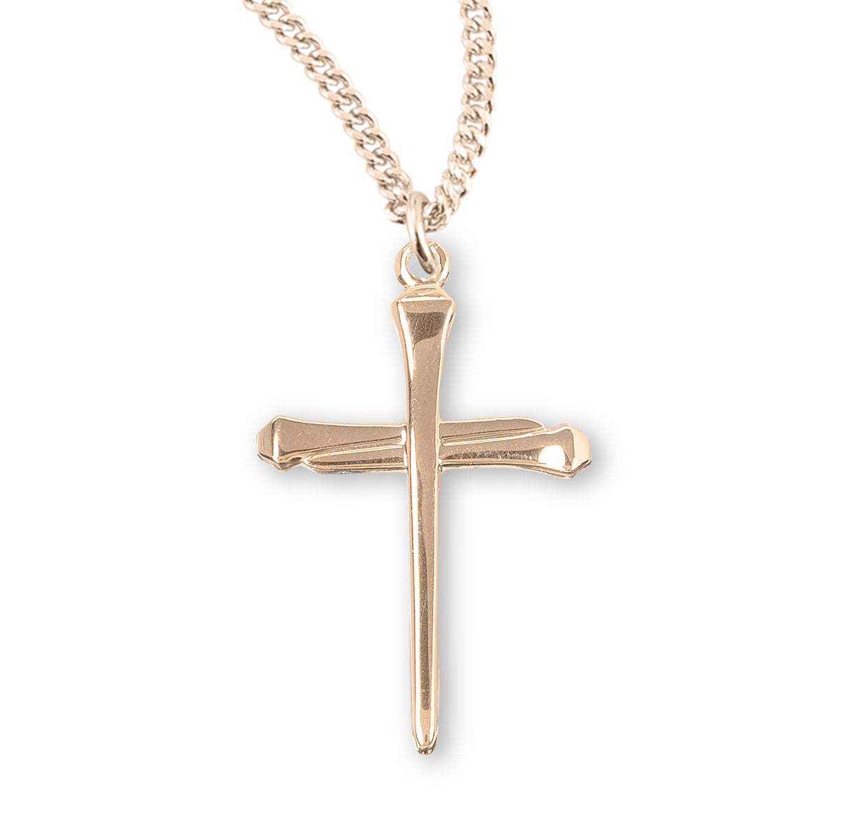 Gold Over Sterling Silver Cross Necklace | 16kt Gold Plated .925 Silver