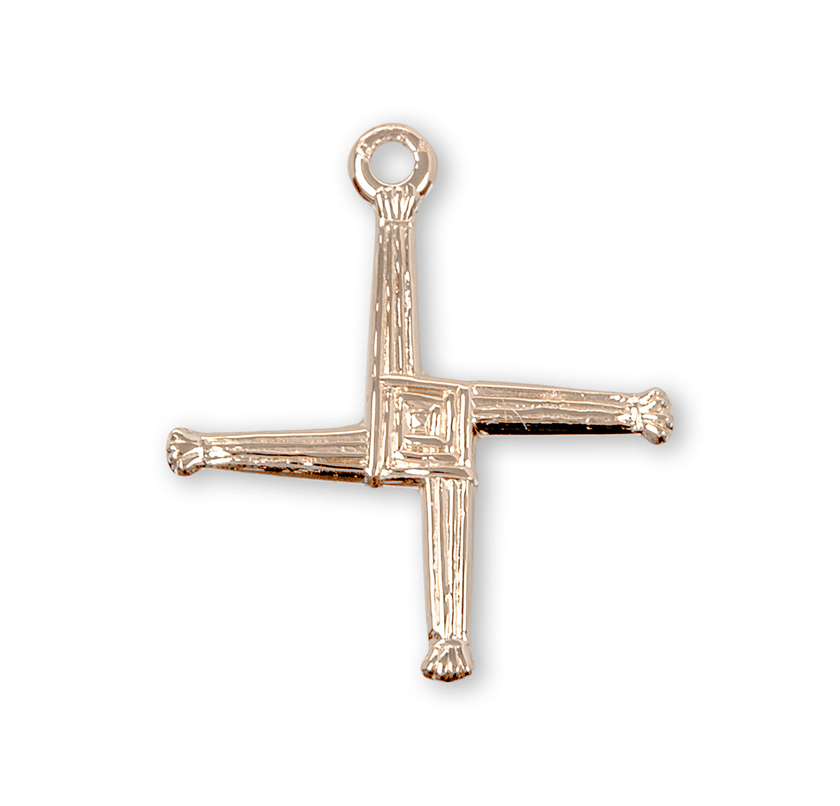 Gold Over Sterling Silver St. Brigid Cross Necklace | 16kt Gold Plated .925 Silver