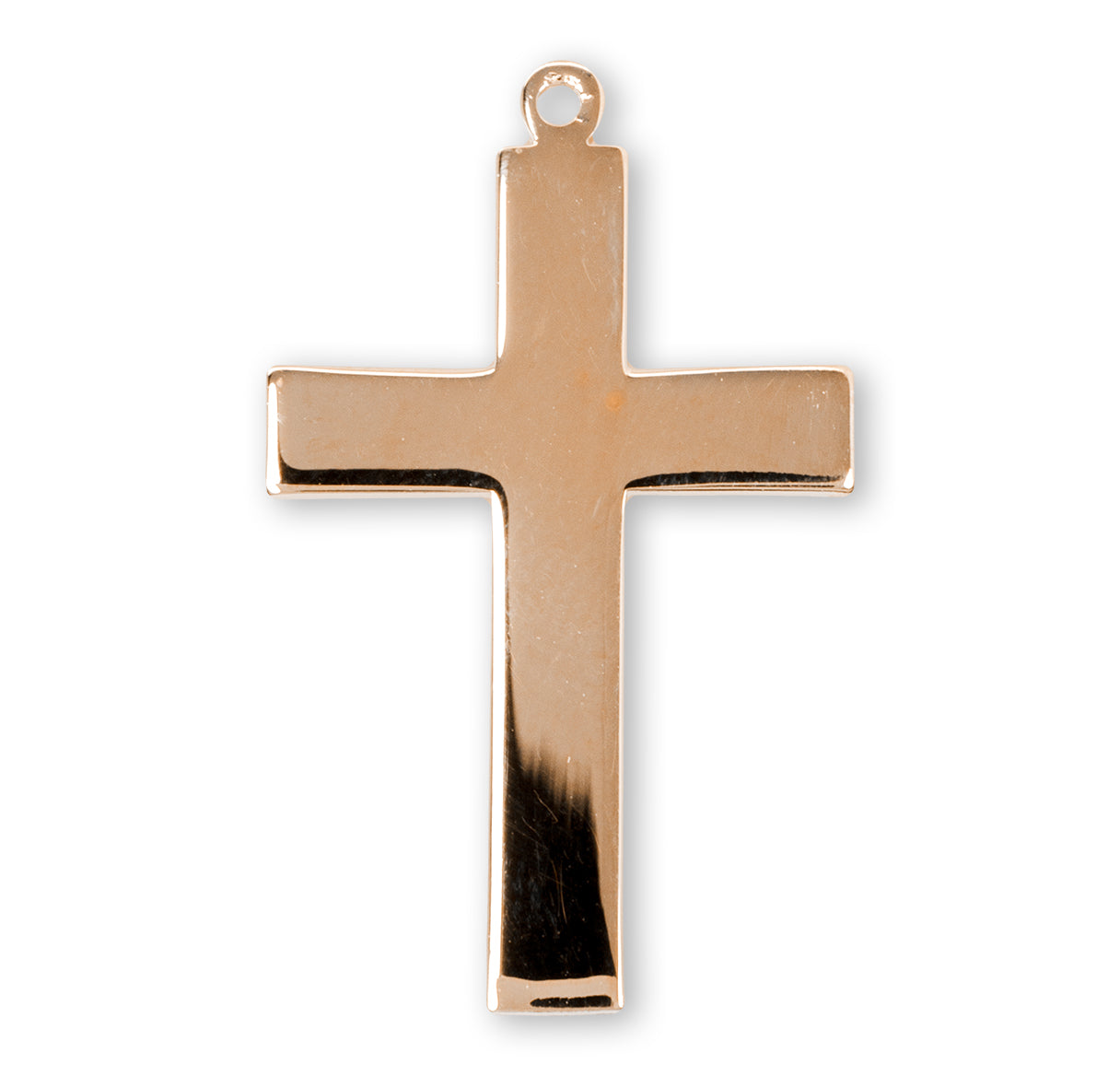 Gold Over Sterling Silver Latin Style Cross Necklace | 16kt Gold Plated .925 Silver