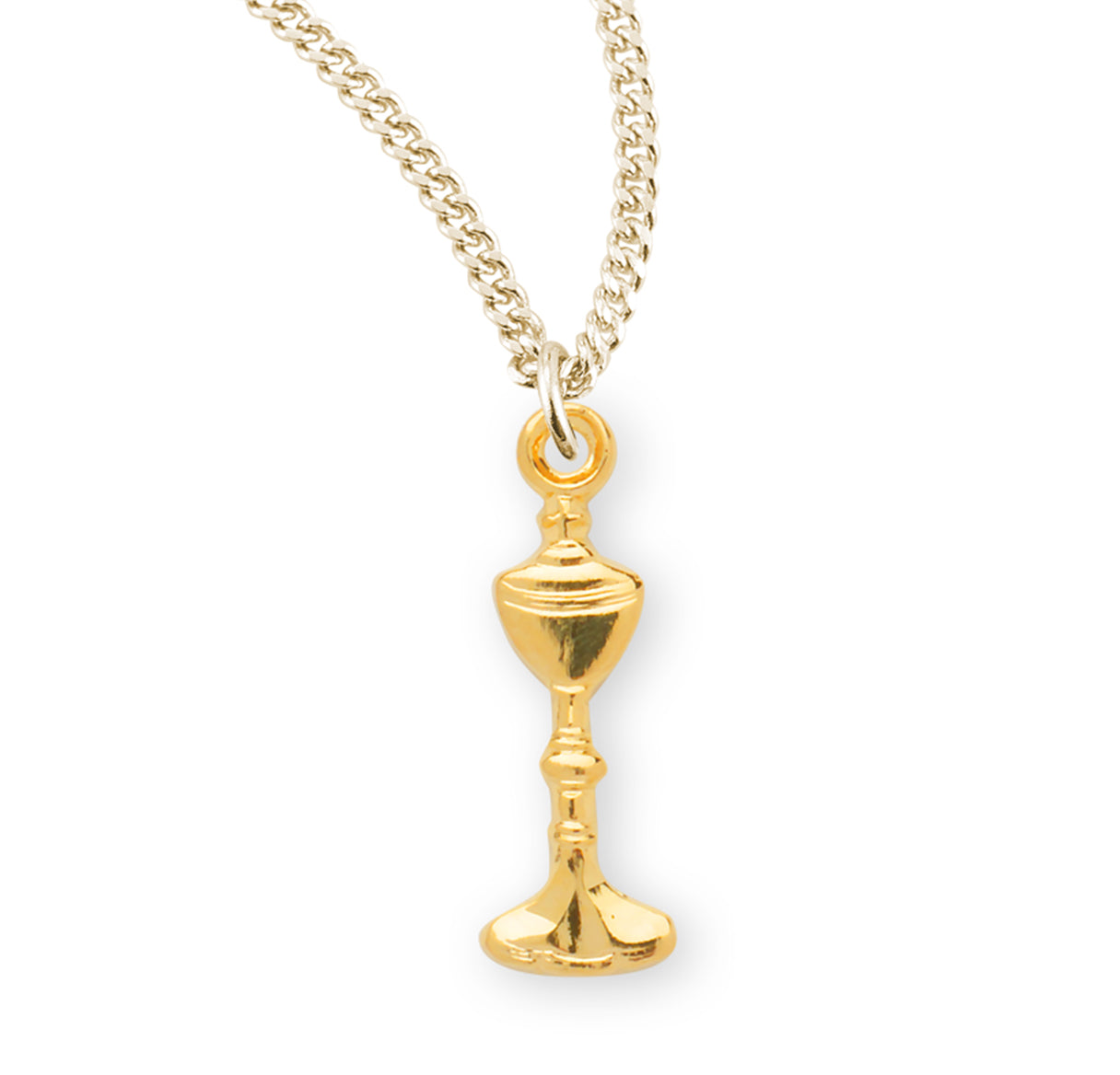Gold Over Sterling Silver Chalice Necklace | 16kt Gold Plated .925 Silver