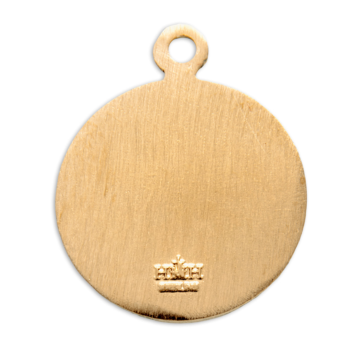 Patron Saint Anthony Round Gold Over Sterling Silver Medal Necklace | 16kt Gold Plated .925 Silver