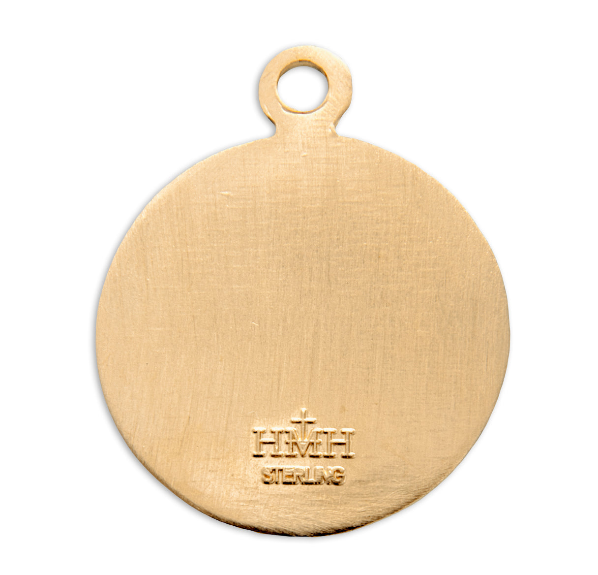 Patron Saint Christopher Round Gold Over Sterling Silver Medal Necklace | 16kt Gold Plated .925 Silver