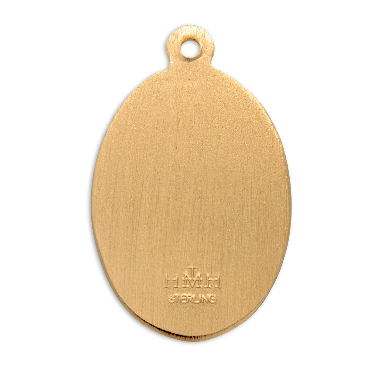 Patron Saint Jude Gold Over Sterling Silver Oval Medal Necklace | 16kt Gold Plated .925 Silver