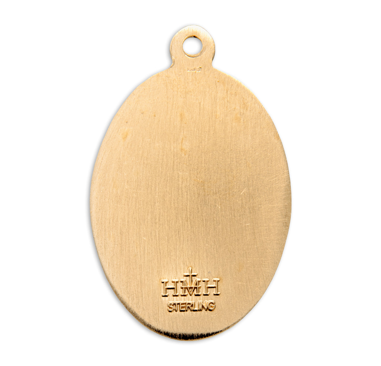 Patron Saint Peter Oval Gold Over Sterling Silver Medal Necklace | 16kt Gold Plated .925 Silver