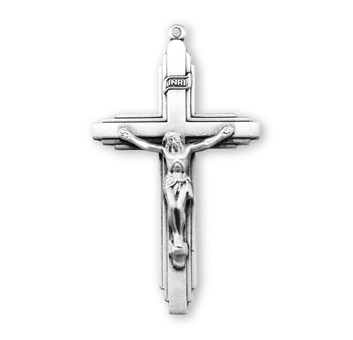 Sterling Silver Triple Level Crucifix Necklace | .925 Silver