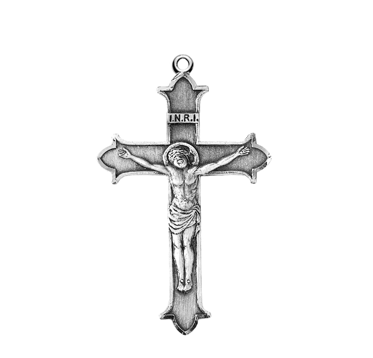 Flare Tipped Sterling Silver Crucifix Necklace | .925 Silver