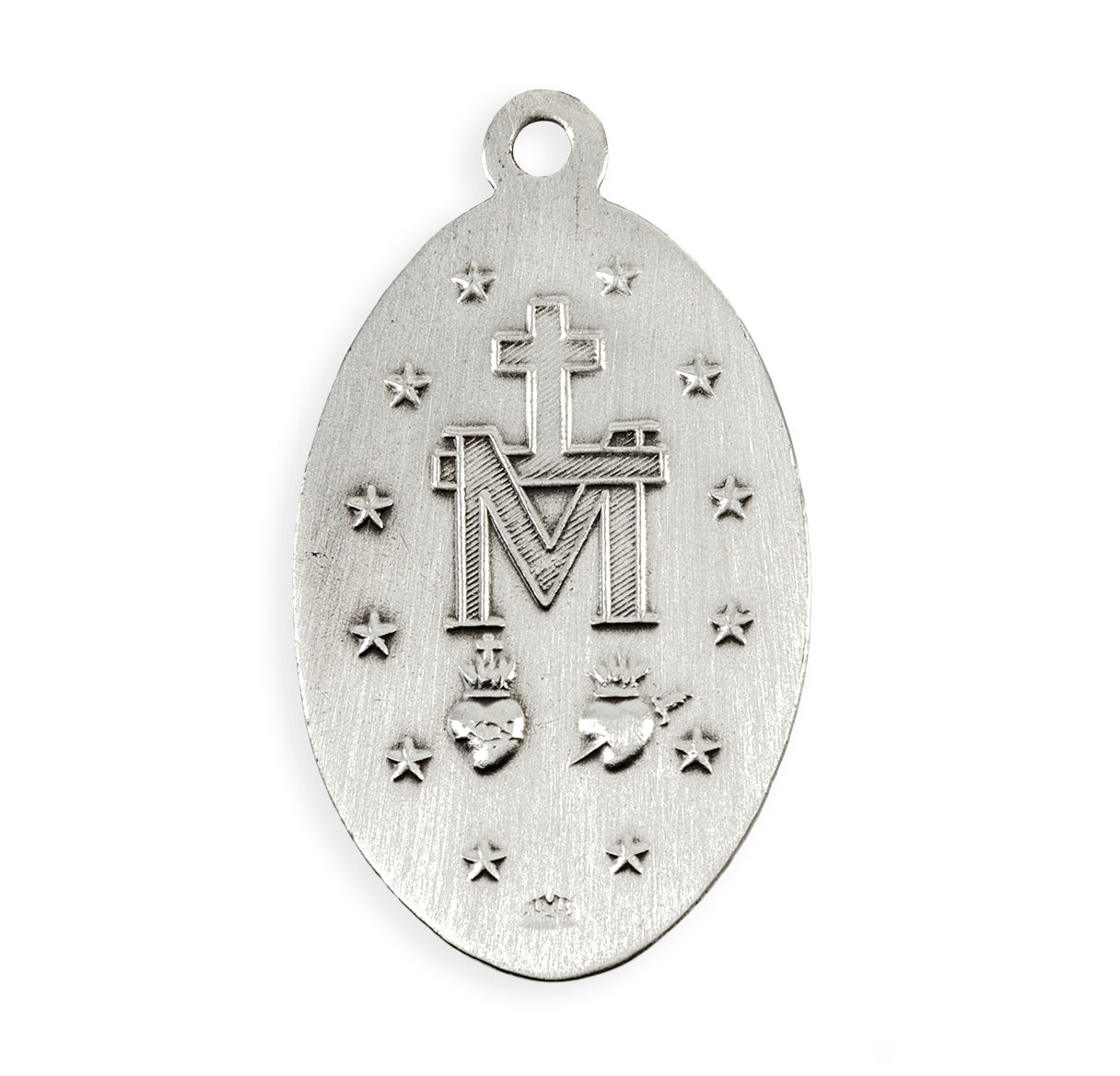 Sterling Silver Oval Sterling Silver Miraculous Medal Pendant with Chain | .925 Silver