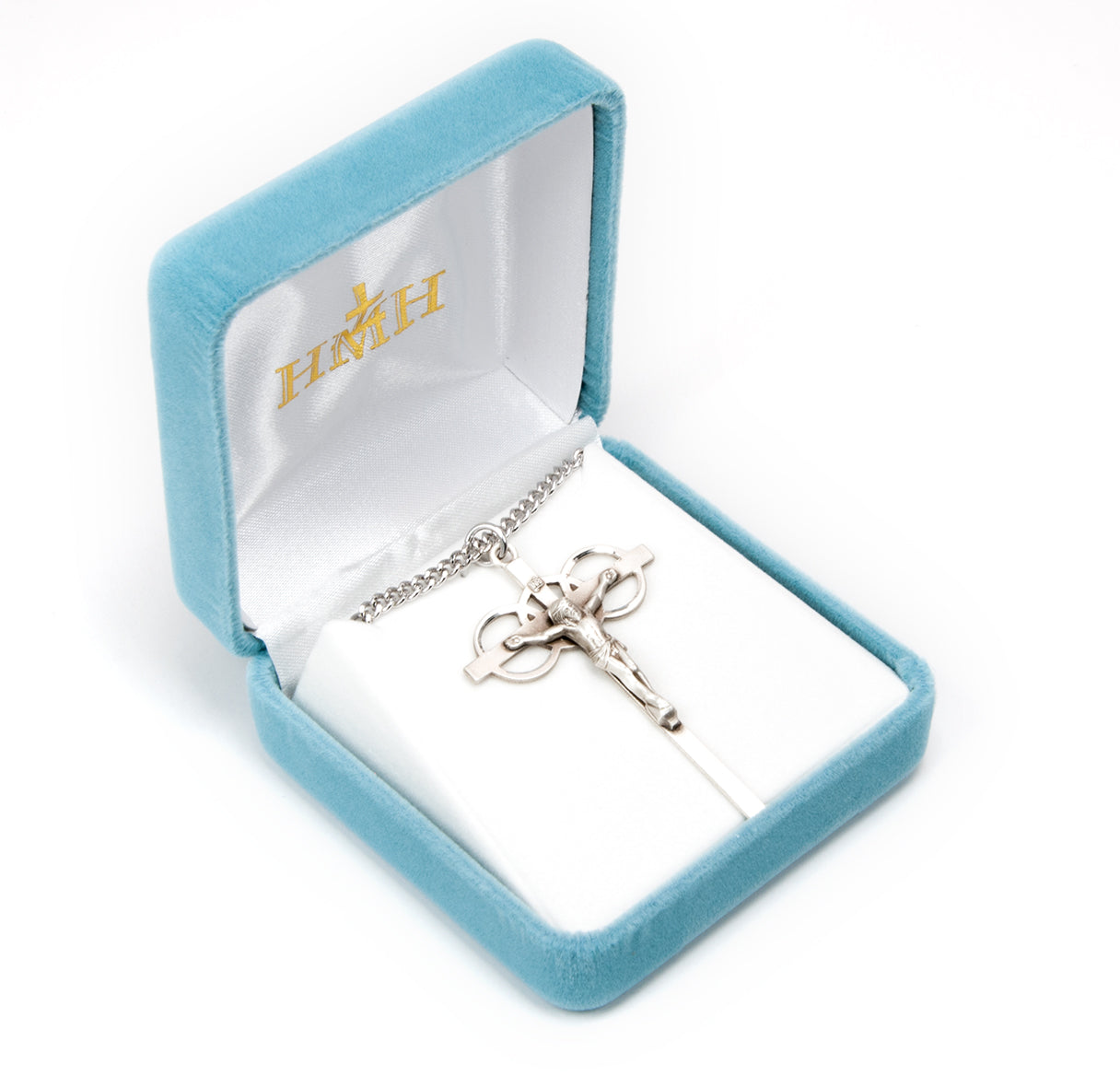 Three Ring Sterling Silver Wedding Crucifix | .925 Silver