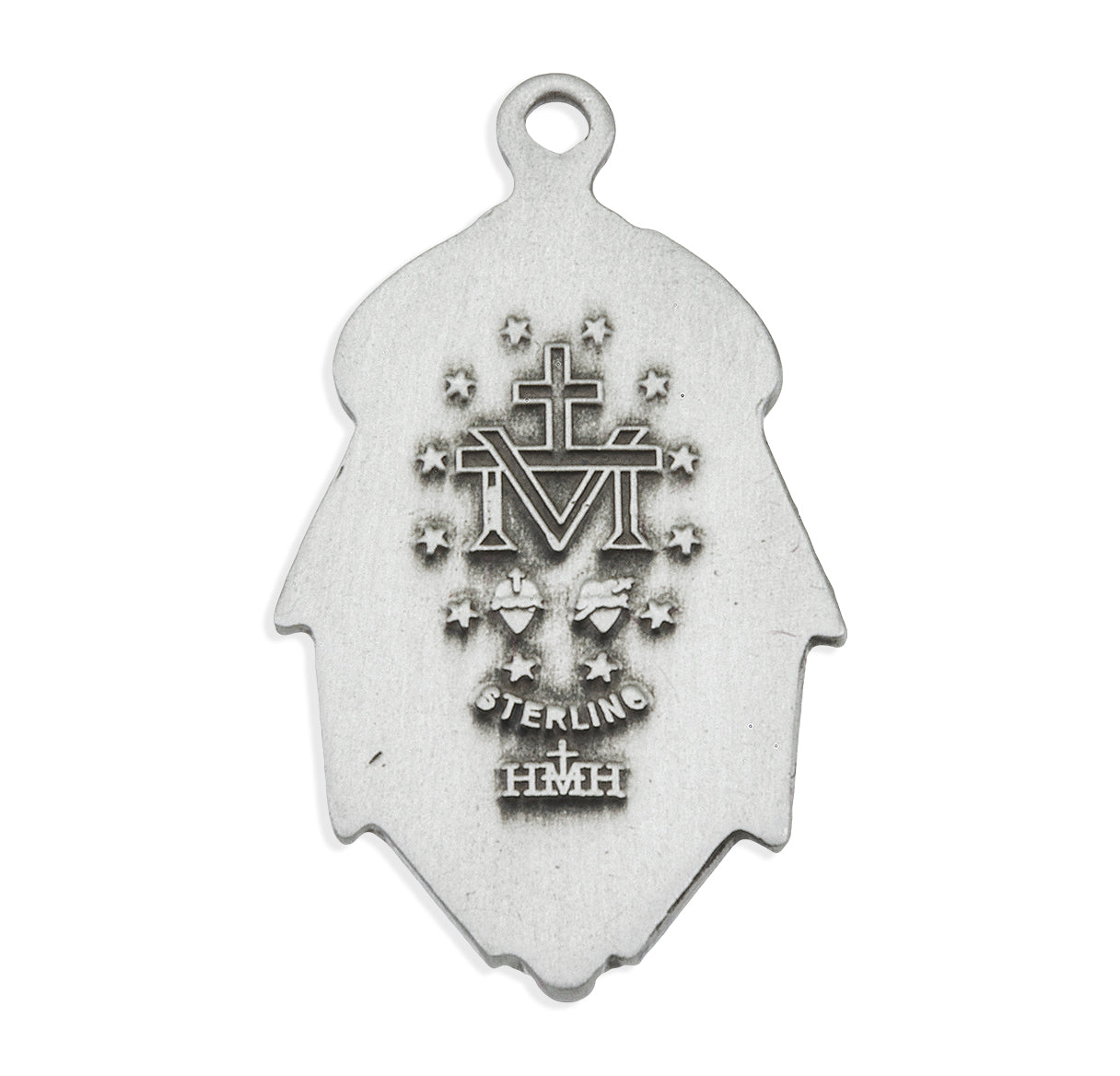 Sterling Silver Miraculous Medal Pendant with Chain | .925 Silver