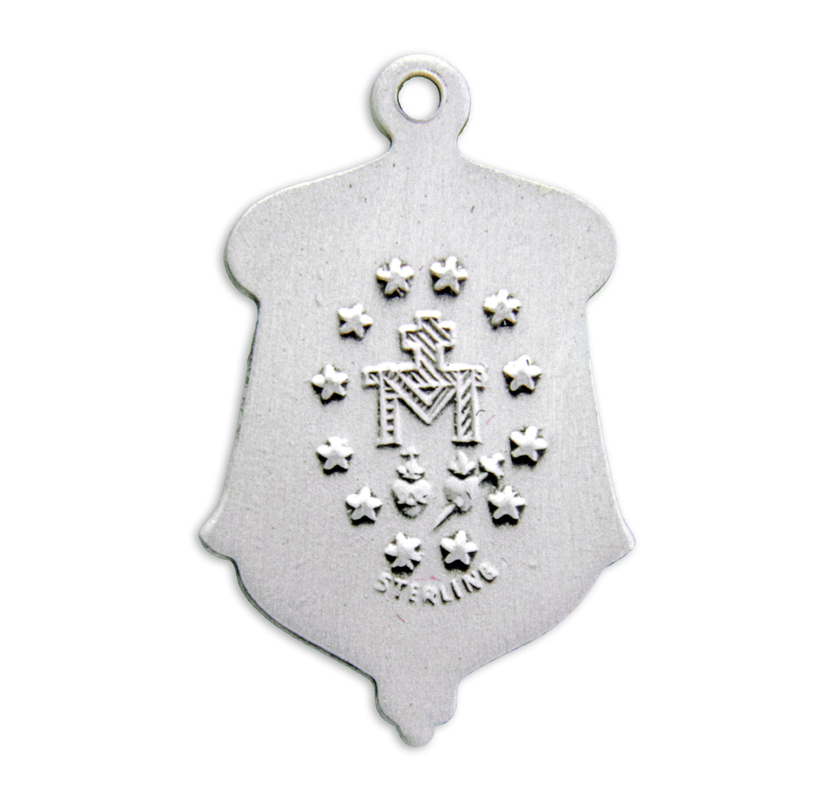 Sterling Silver Miraculous Medal Pendant with Chain | .925 Silver